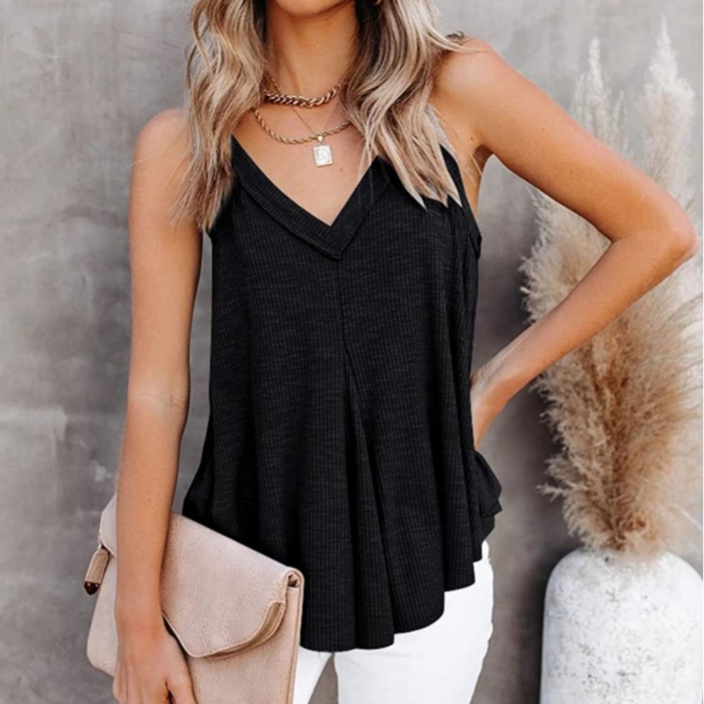 Black Knit Tank Top